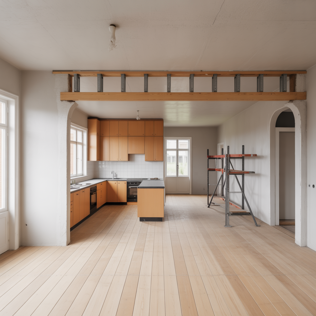 barande vagg i villa guide till oppning balk och pris