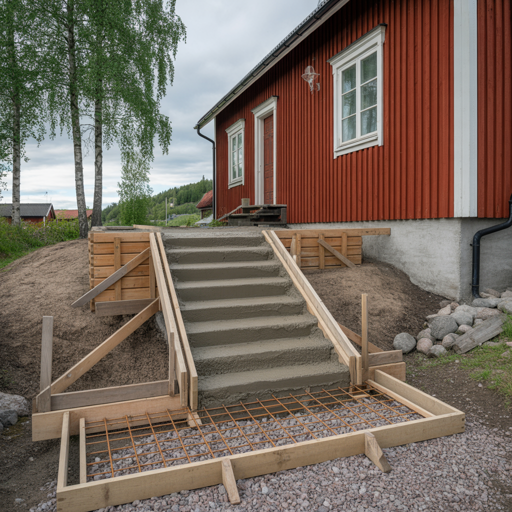 trappor i betong utomhus guide till gjutning och pris