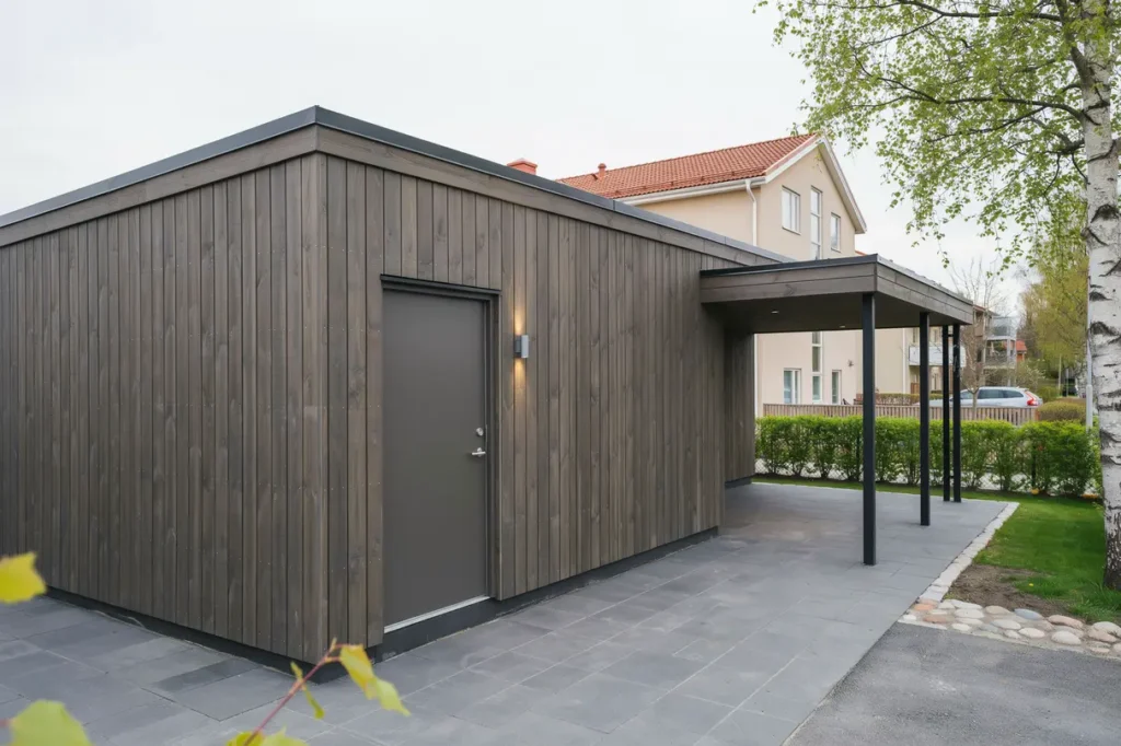byggnation av isolerat garage med carport i st ket kallh ll